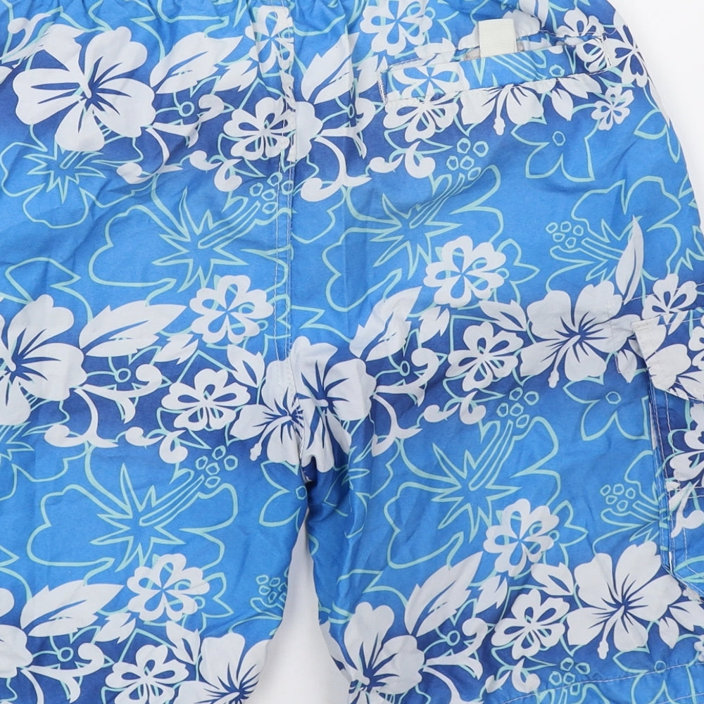 Cedar Wood State Mens Blue Geometric  Sweat Shorts Size S