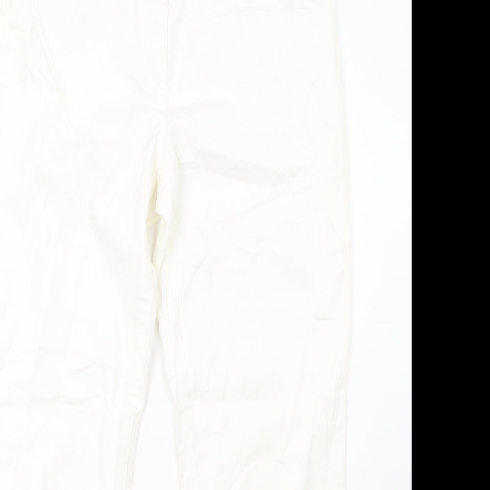 Gerry Weber Womens White  Denim Trousers  Size 14 L30 in