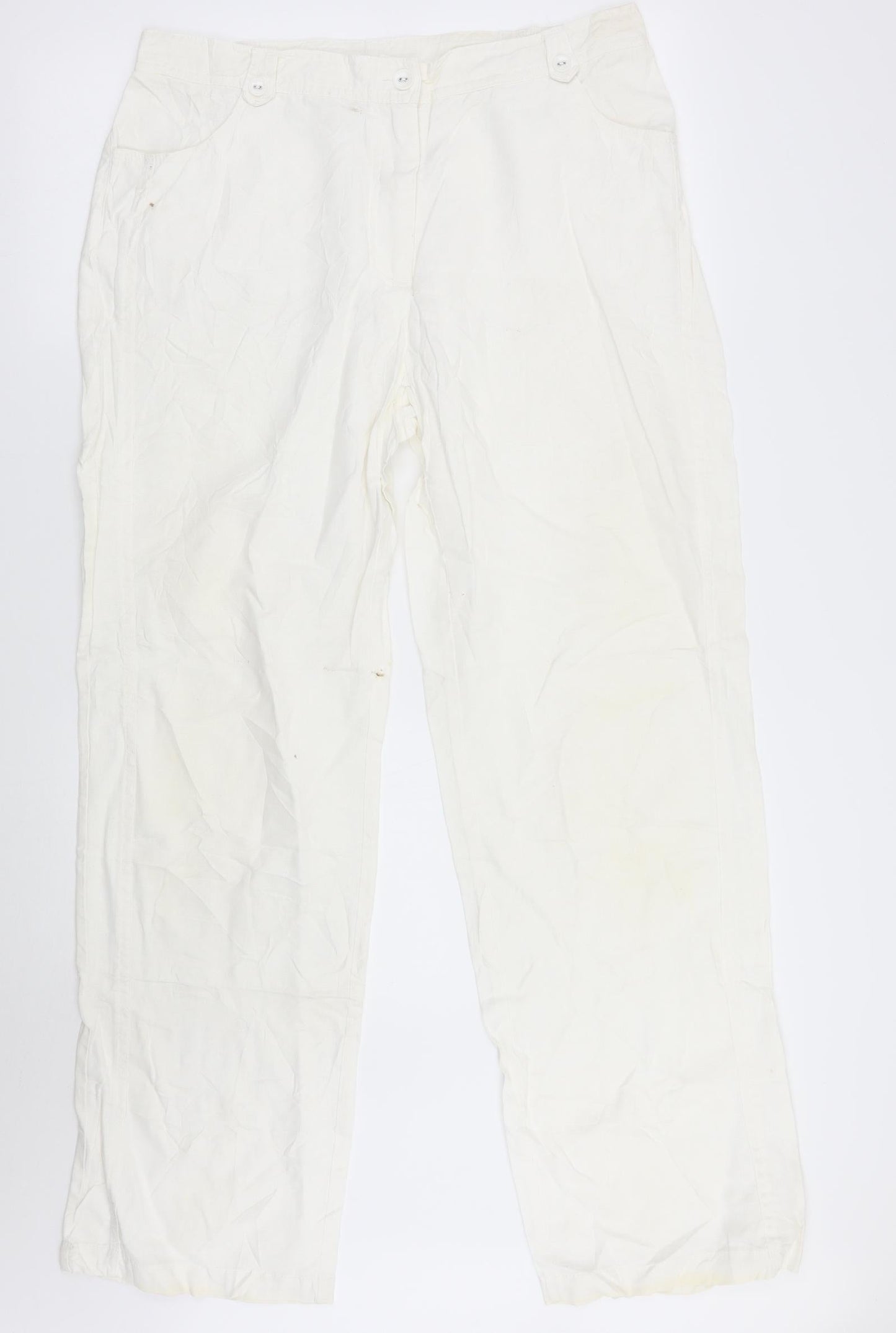 Canda Womens White   Trousers  Size 18 L30 in