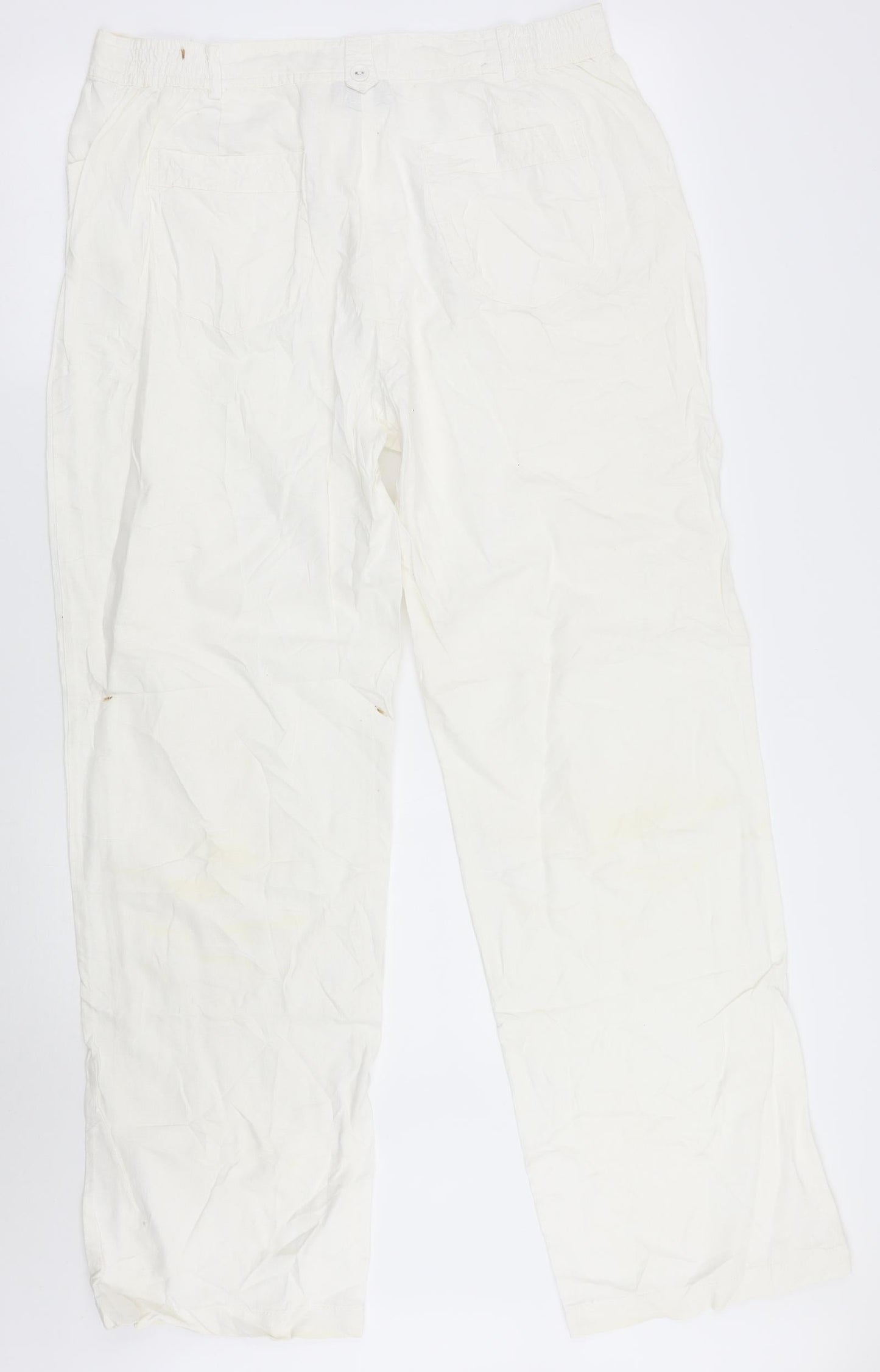 Canda Womens White   Trousers  Size 18 L30 in