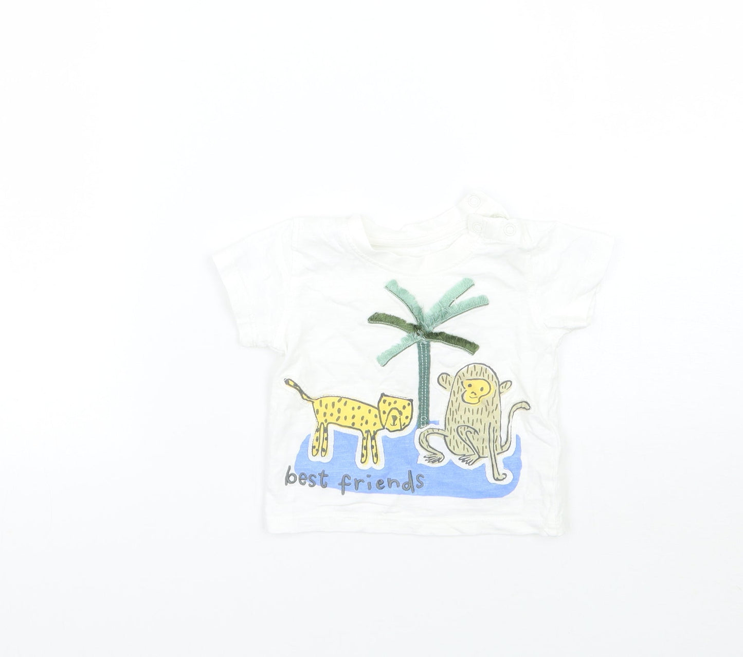 Marks and Spencer Boys White   Basic T-Shirt Size 0-3 Months