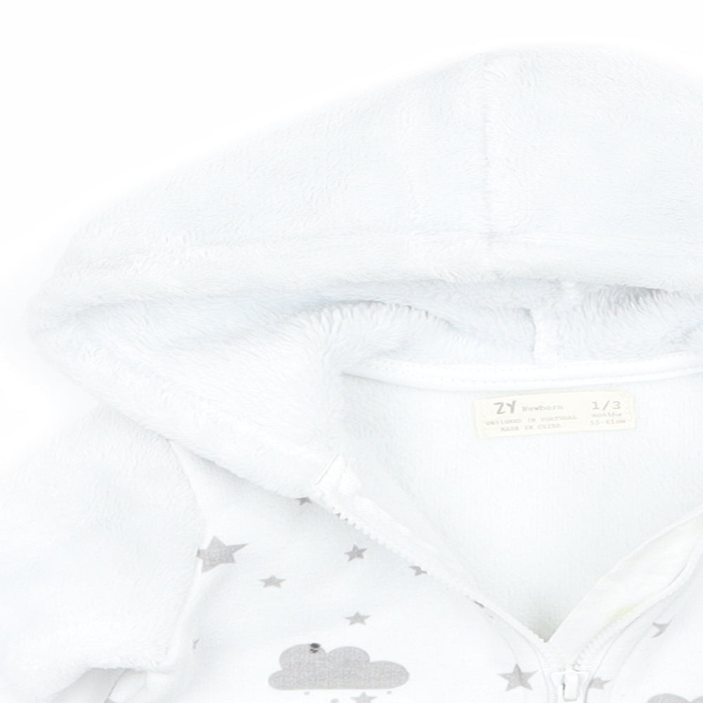 Zy Baby Grey Geometric  Jacket Coatigan Size 0-3 Months