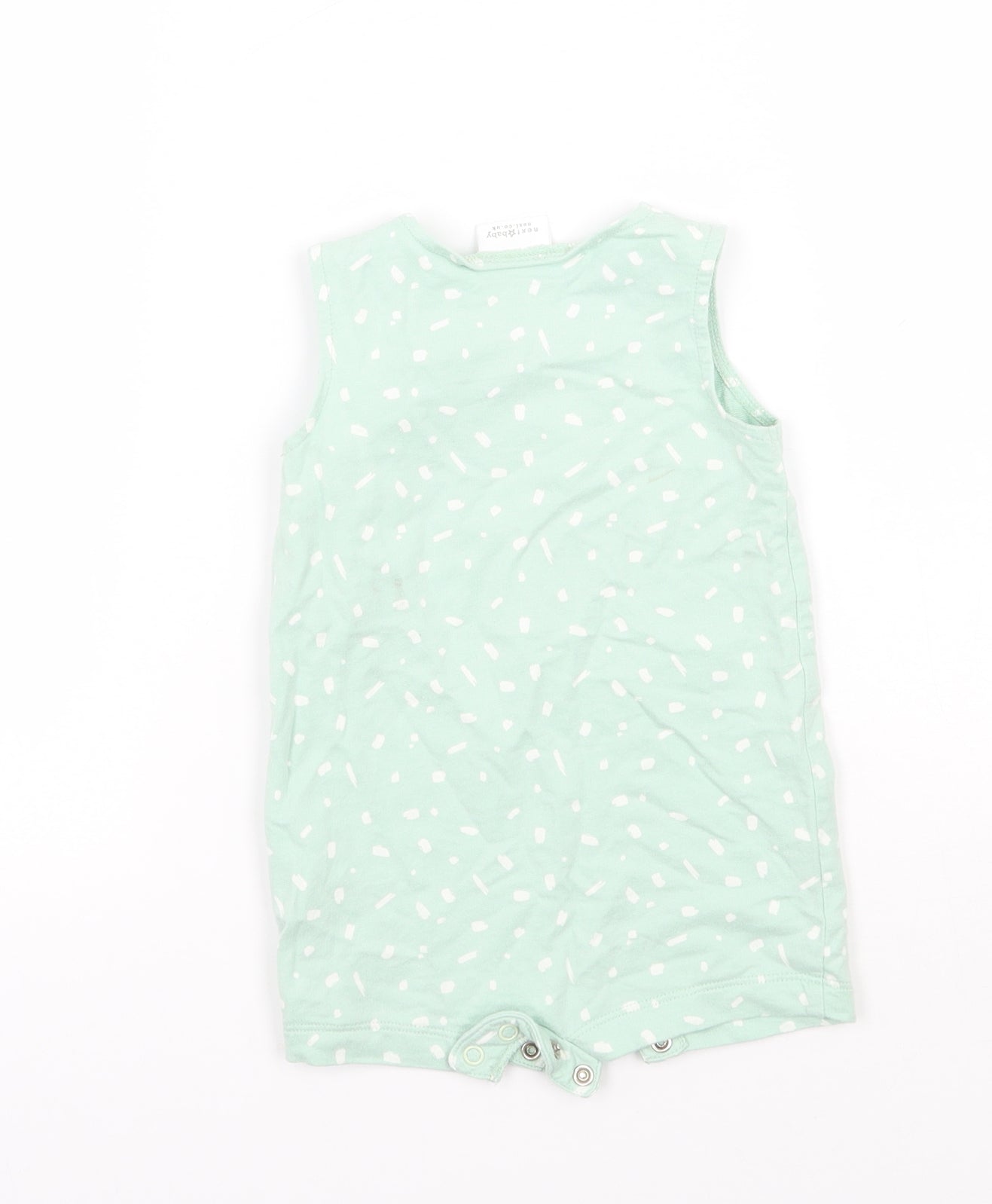 NEXT Girls Green Polka Dot  Babygrow One-Piece Size 3-6 Months
