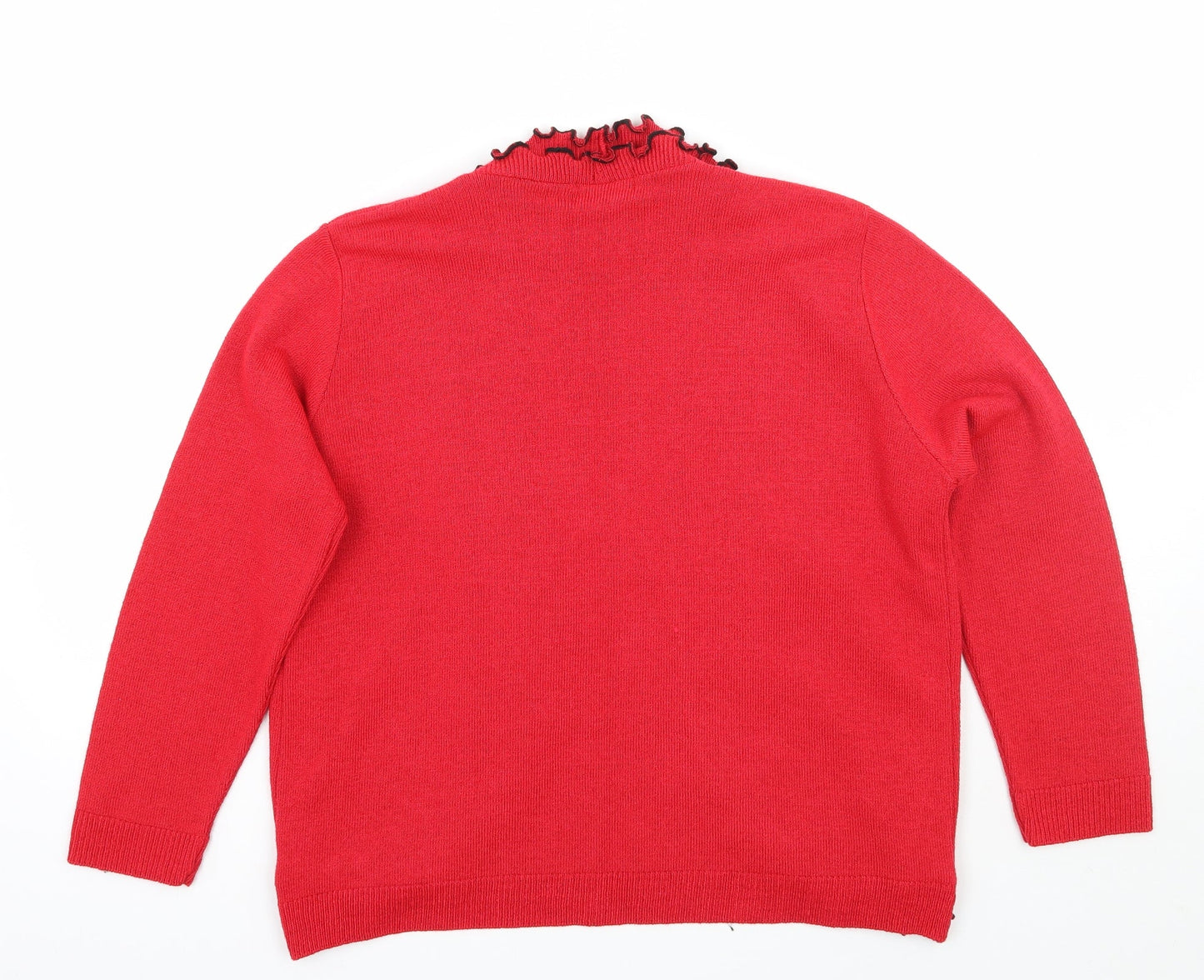 Elegant Collection Womens Red   Cardigan Jumper Size L