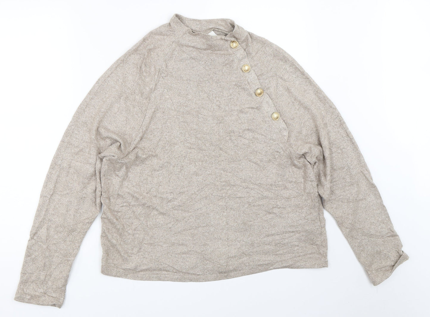 H&M Womens Beige   Pullover Jumper Size S