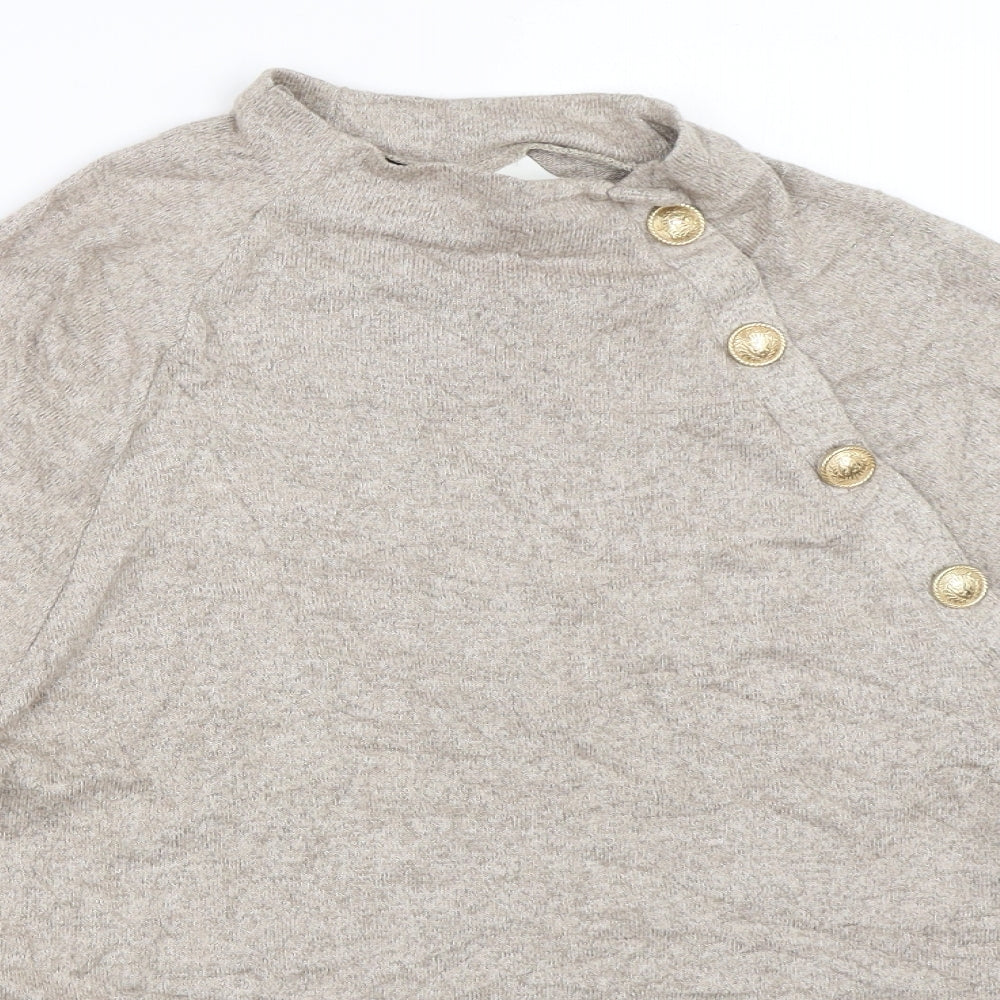 H&M Womens Beige   Pullover Jumper Size S