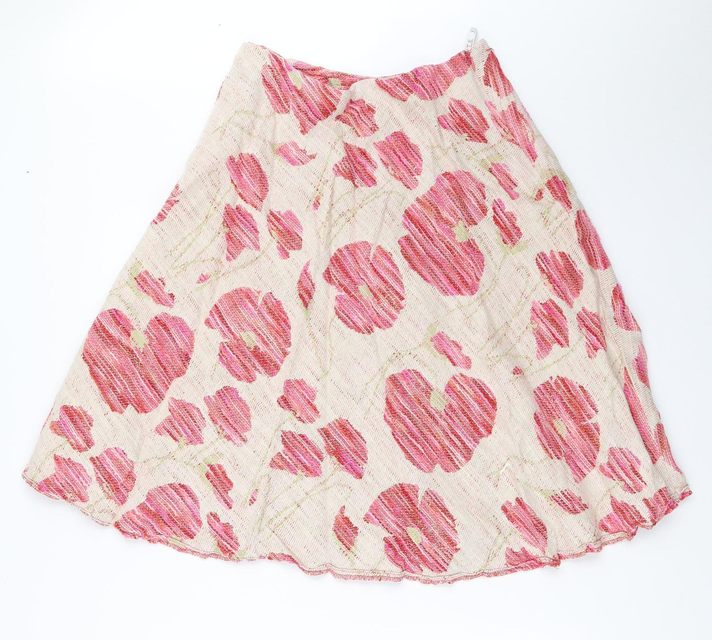 White Edition Womens Pink Floral  Flare Skirt Size 12