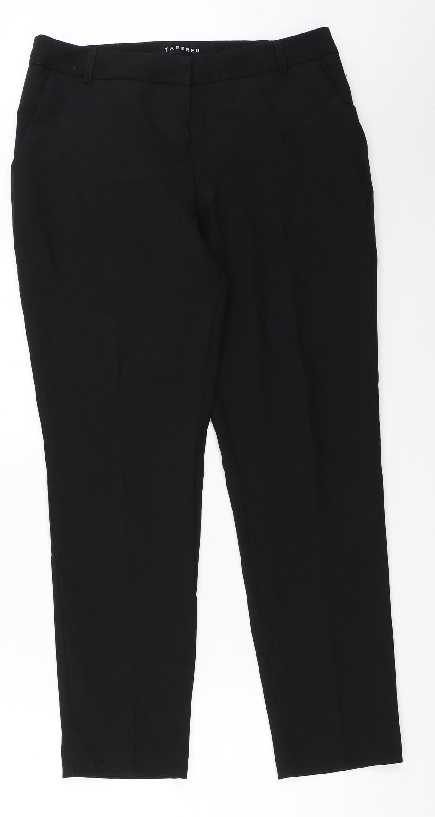 Peacocks Womens Black   Trousers  Size 10 L26.5 in