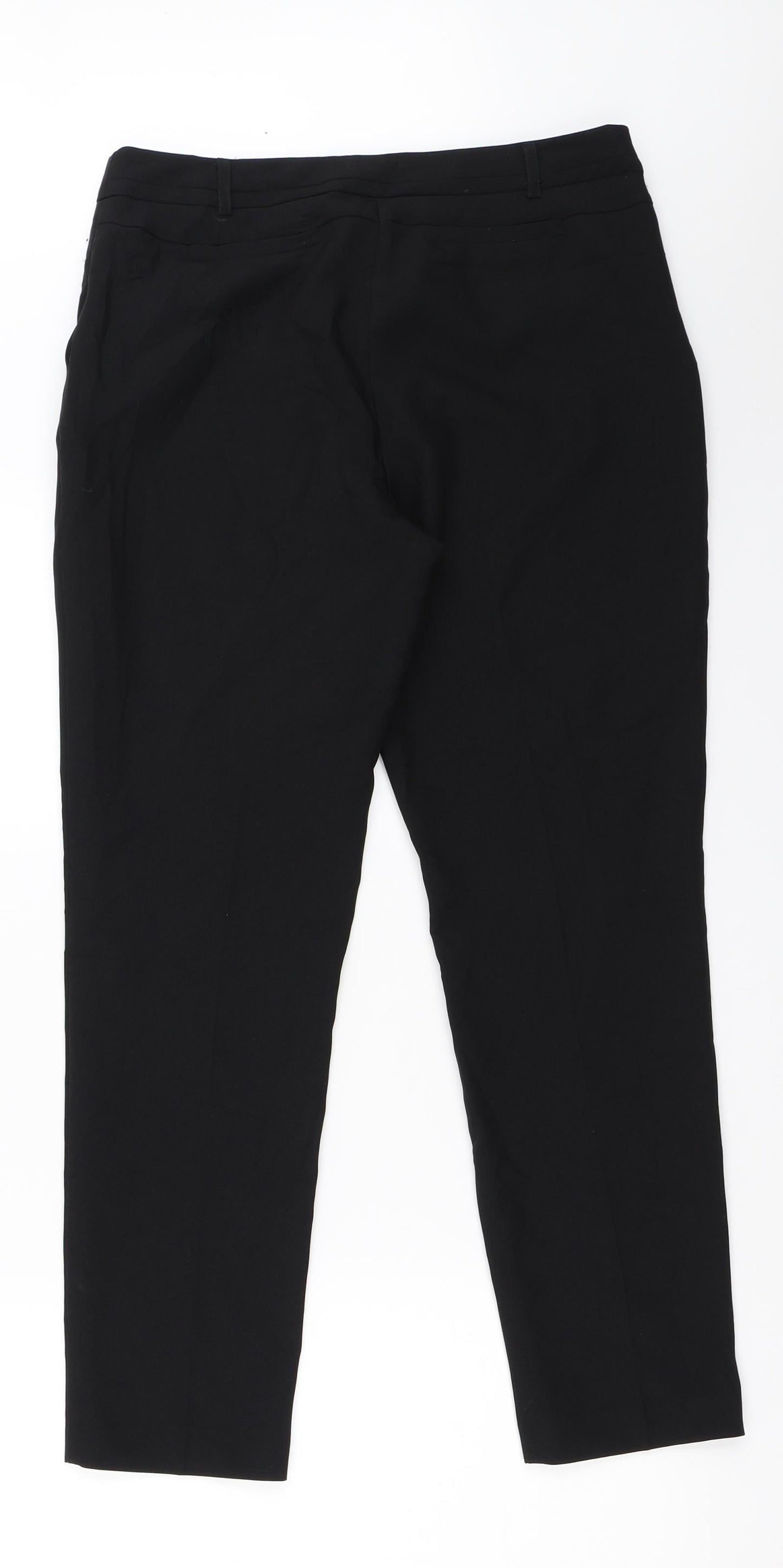 Peacocks Womens Black   Trousers  Size 10 L26.5 in