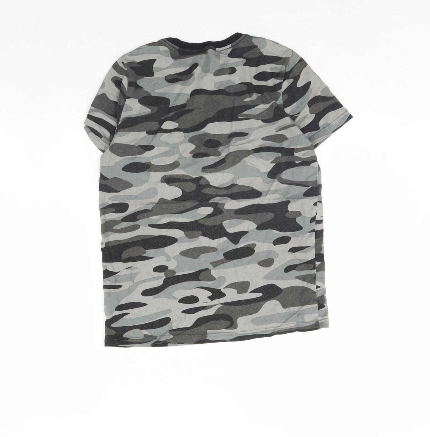F&F Boys Grey Camouflage  Basic T-Shirt Size 11 Years  - Brooklyn
