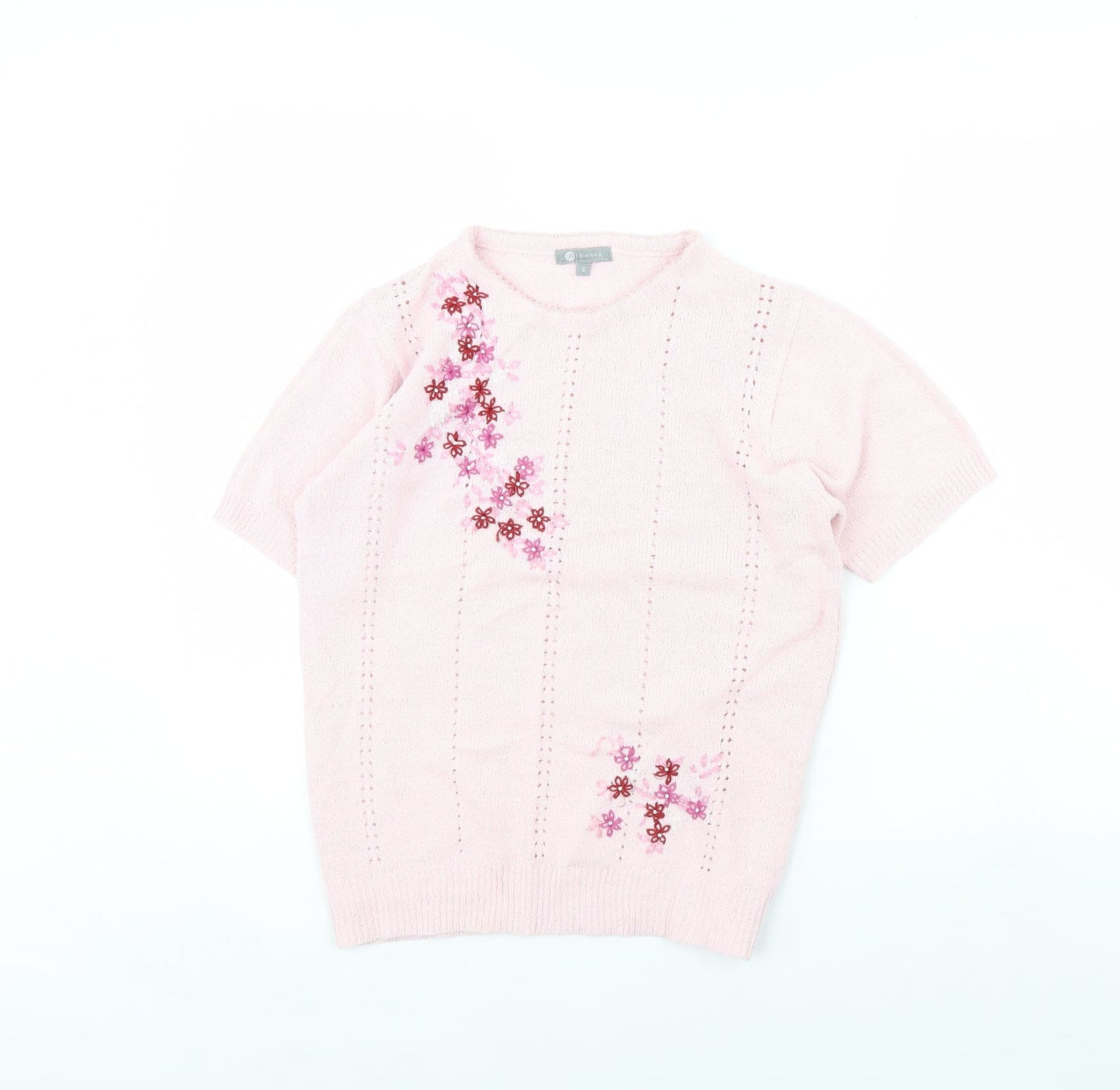 Mia Moda Womens Pink   Pullover Jumper Size S
