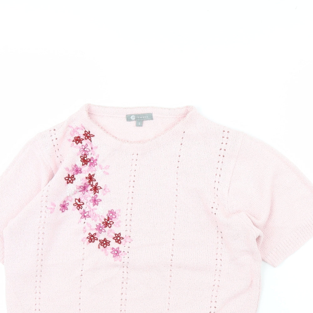 Mia Moda Womens Pink   Pullover Jumper Size S