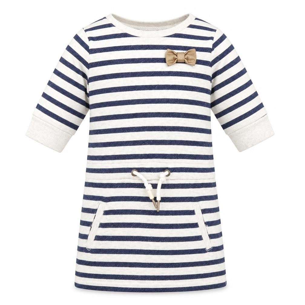 Emoi Girls Blue Striped  Jumper Dress  Size 4 Years