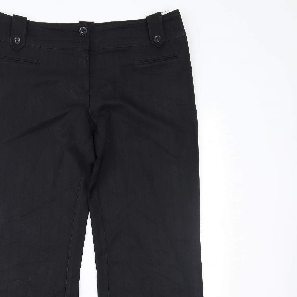 F&F Womens Black   Trousers  Size 12 L28 in