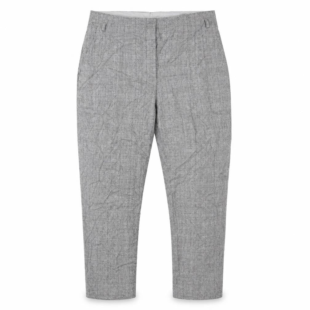 Marks and Spencer Womens Grey Houndstooth  Trousers  Size 14 L23 in
