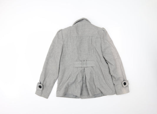 Dorothy Perkins Womens Grey   Overcoat Coat Size 12
