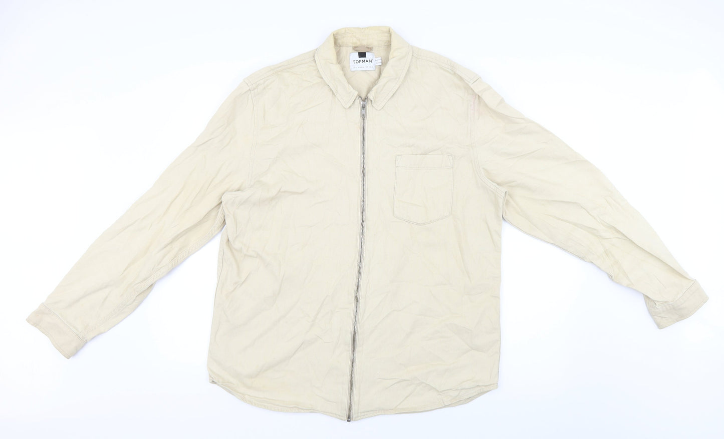 Topman Mens Beige   Jacket  Size XL