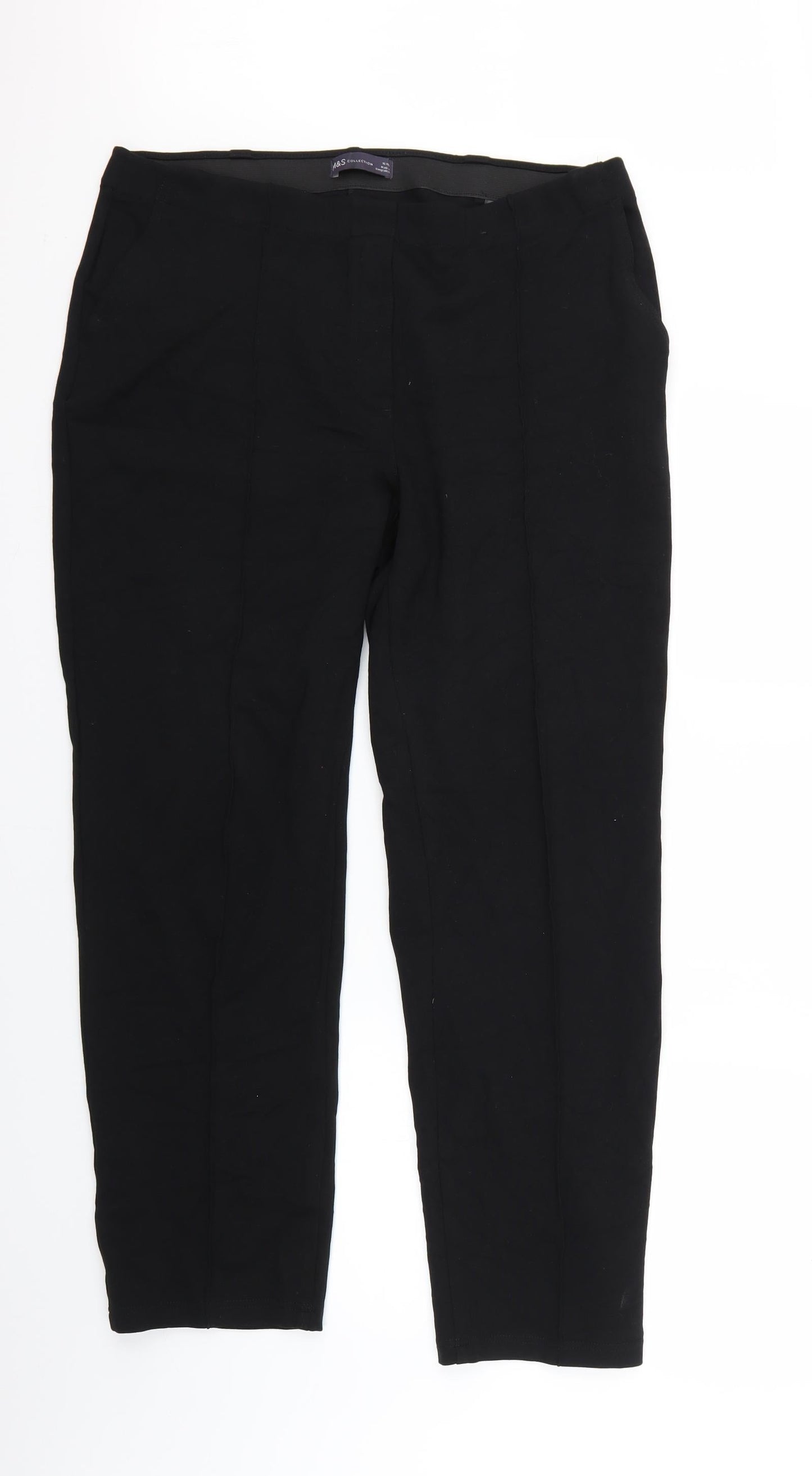 Marks and Spencer Womens Black   Trousers  Size 16 L26 in