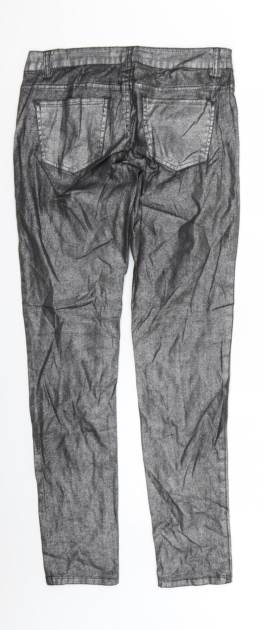 Celebrity Pink Womens Silver   Skinny Jeans Size 4 L29 in