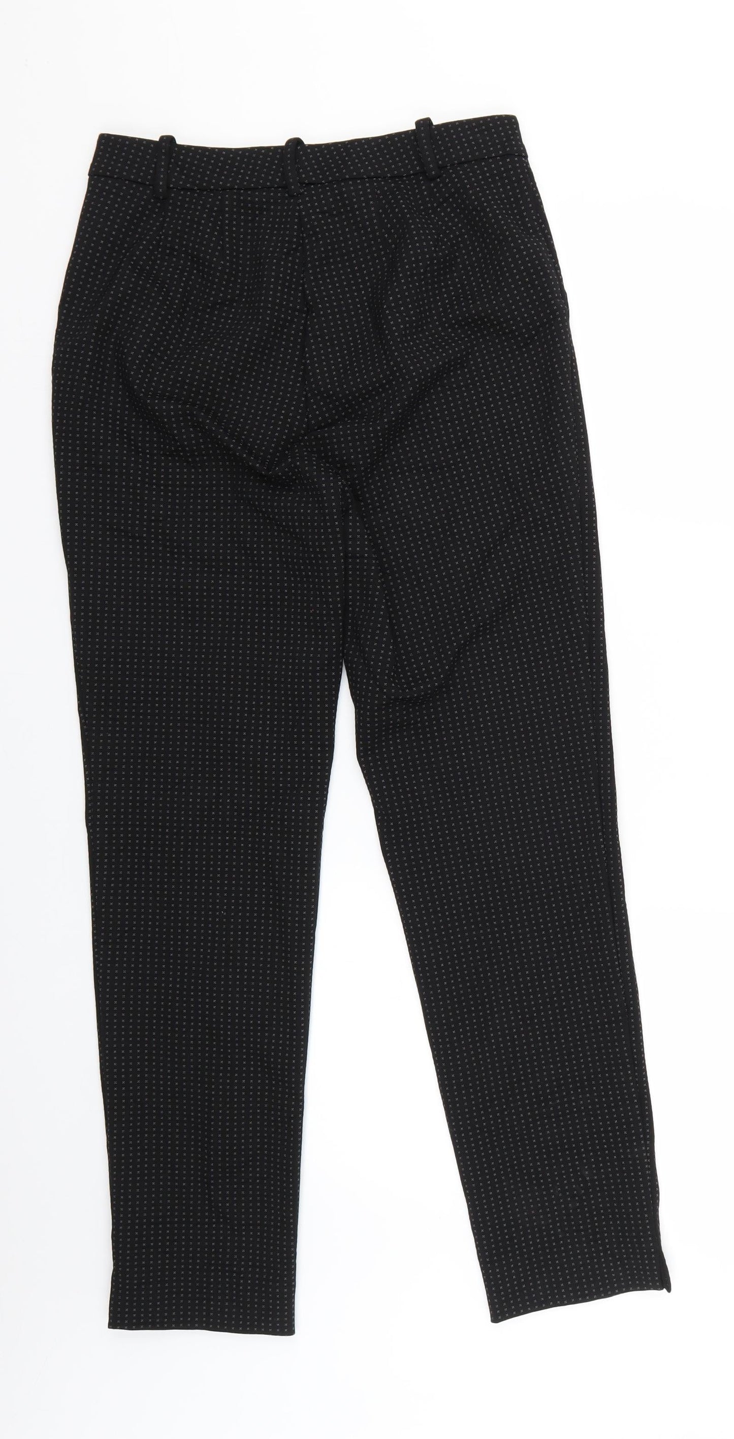 Marks and Spencer Womens Black Polka Dot  Trousers  Size 8 L27 in