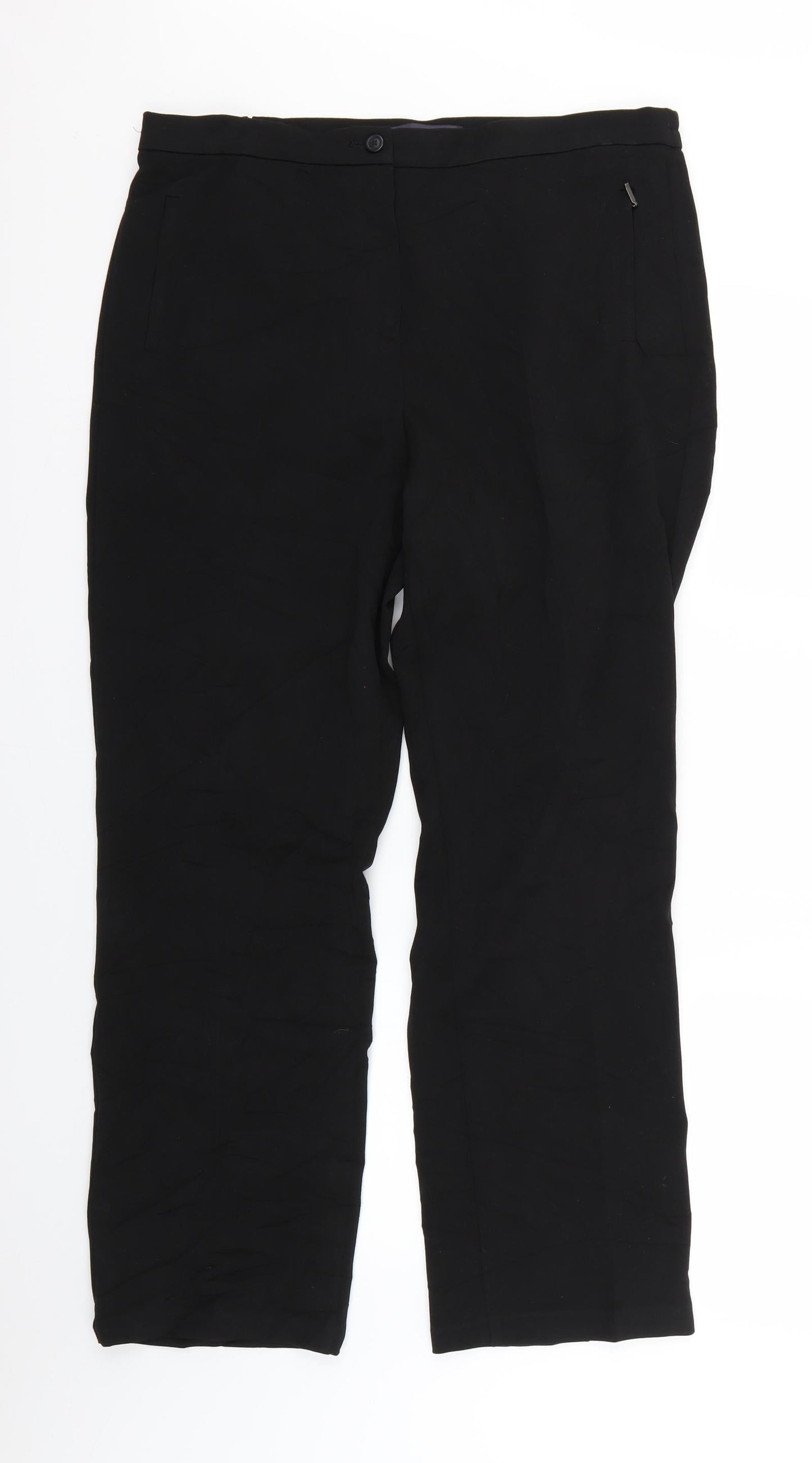 Marks and Spencer Womens Black   Trousers  Size 14 L25 in