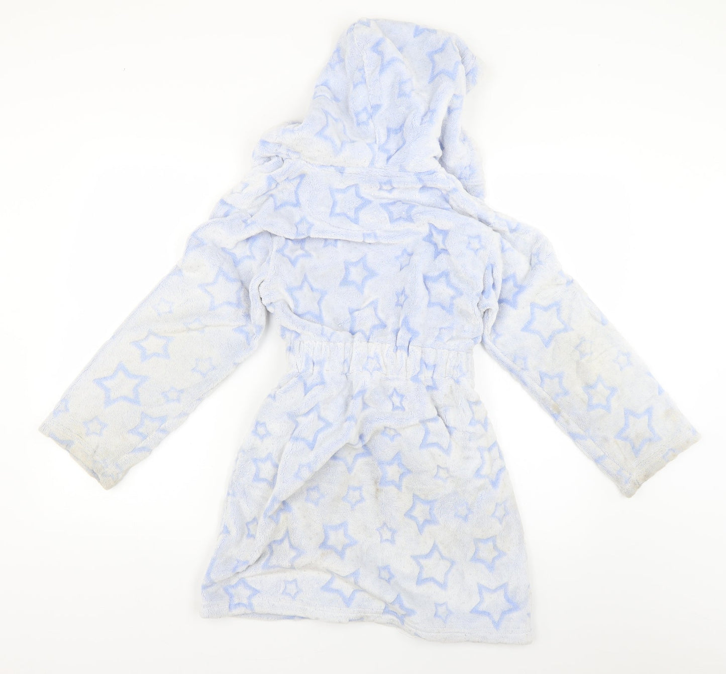 Nutmeg Girls Blue Geometric  Top Robe Size 9-10 Years