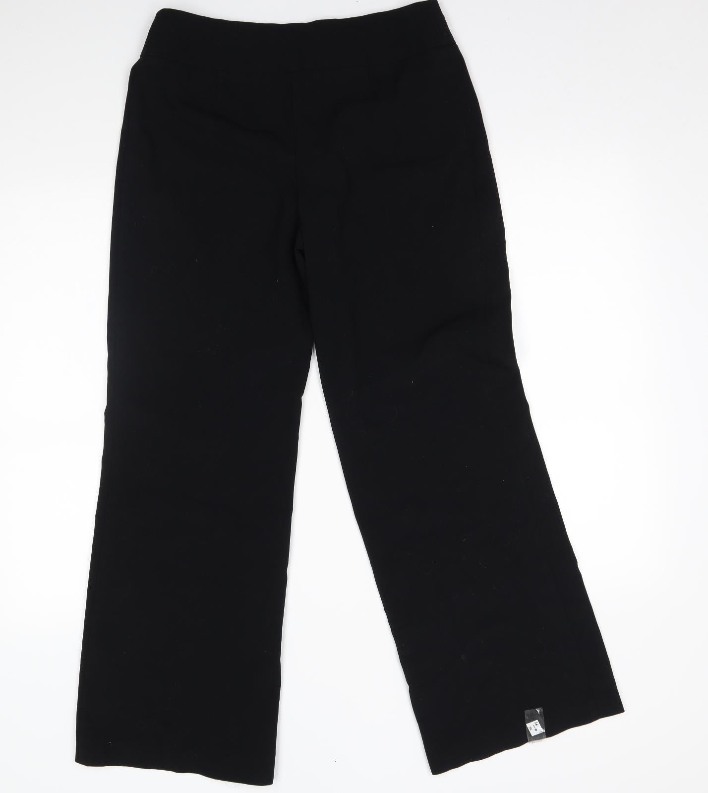 M&S Womens Black   Trousers  Size 10 L28 in -