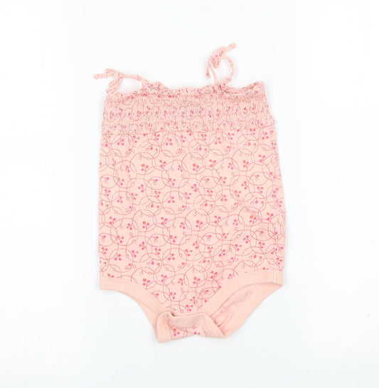 Gap Girls Orange Floral  Romper One-Piece Size 18-24 Months