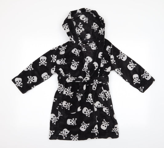 Bluezo Boys Black    Gown Size 5-6 Years  - Skull & Crossbone Print