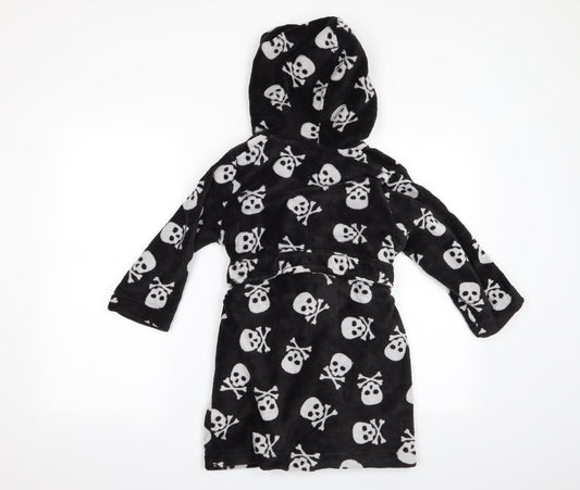 Bluezo Boys Black    Gown Size 5-6 Years  - Skull & Crossbone Print