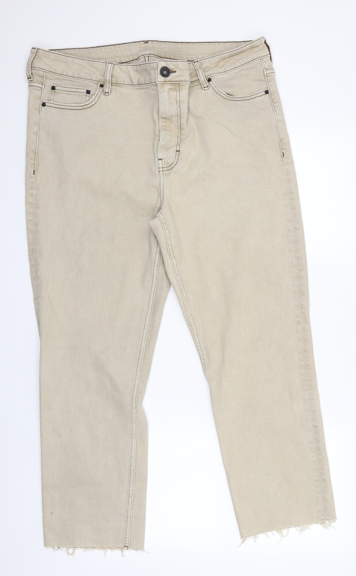 Preworn Mens Beige   Straight Jeans Size 36 L27 in