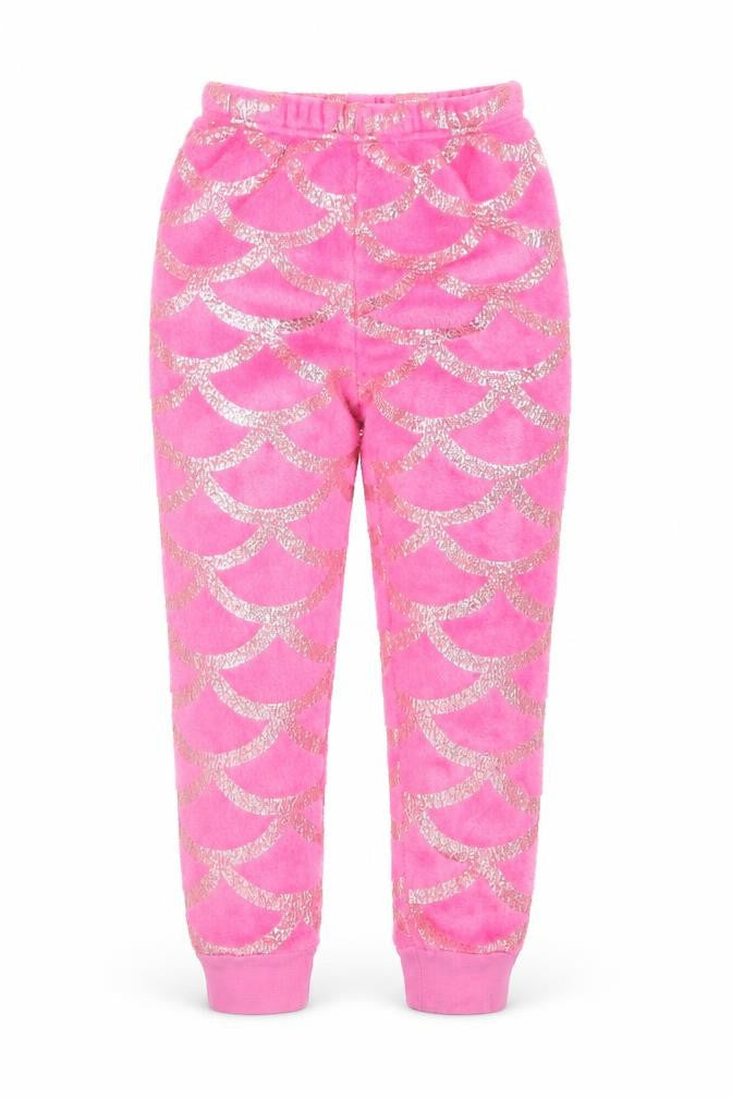 Preworn Girls Pink Geometric   Pyjama Pants Size 7 Years