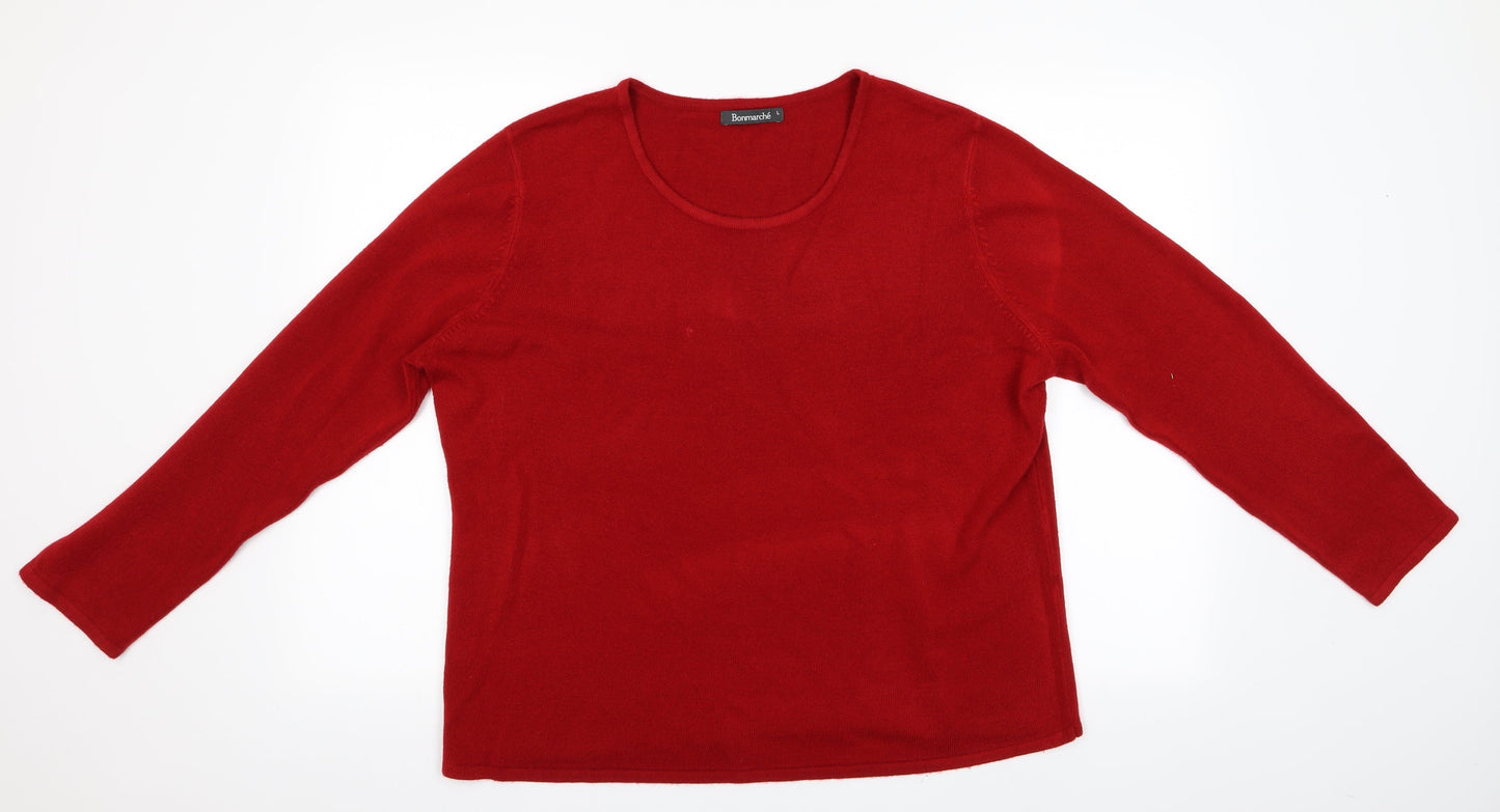 Bonmar Womens Red   Pullover Jumper Size L