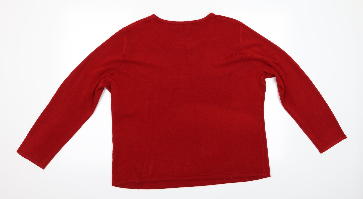 Bonmar Womens Red   Pullover Jumper Size L