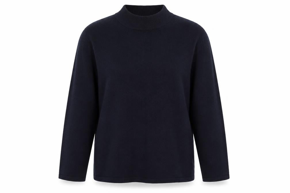 Front view of Bonmar women’s blue jumper, size L