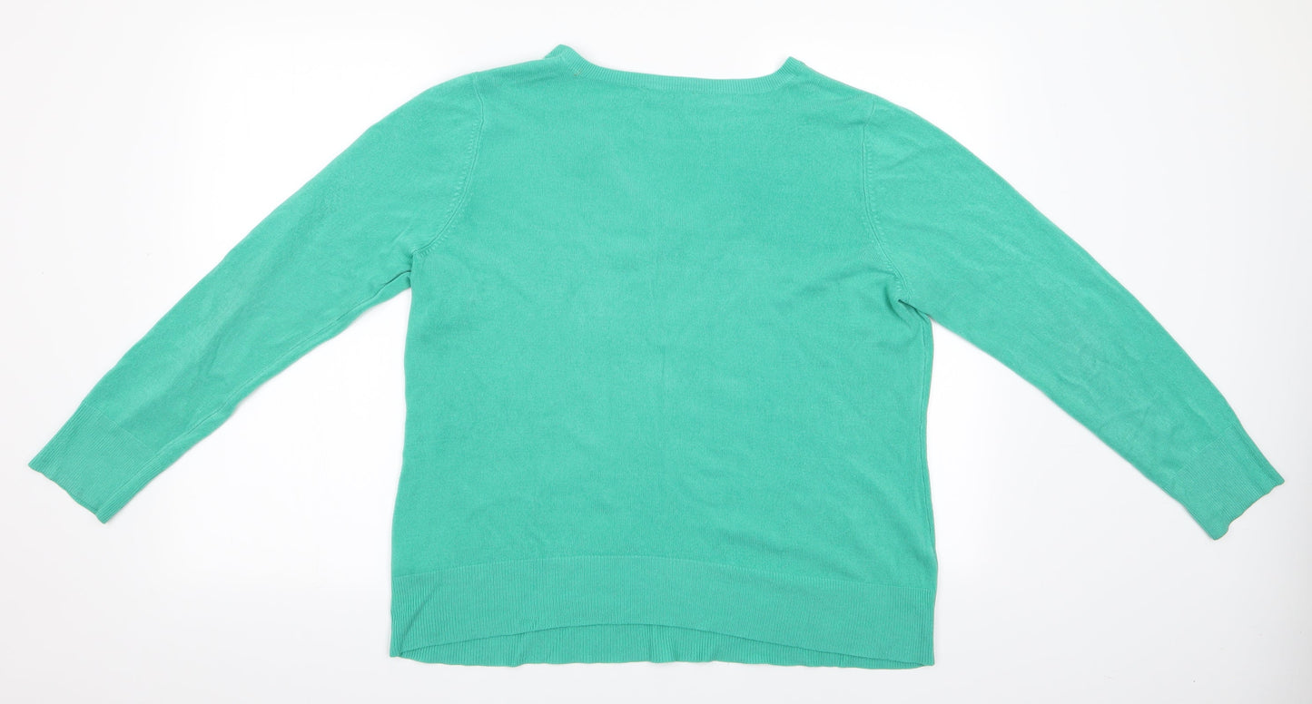 Love Knitwe Womens Green   Pullover Jumper Size 18