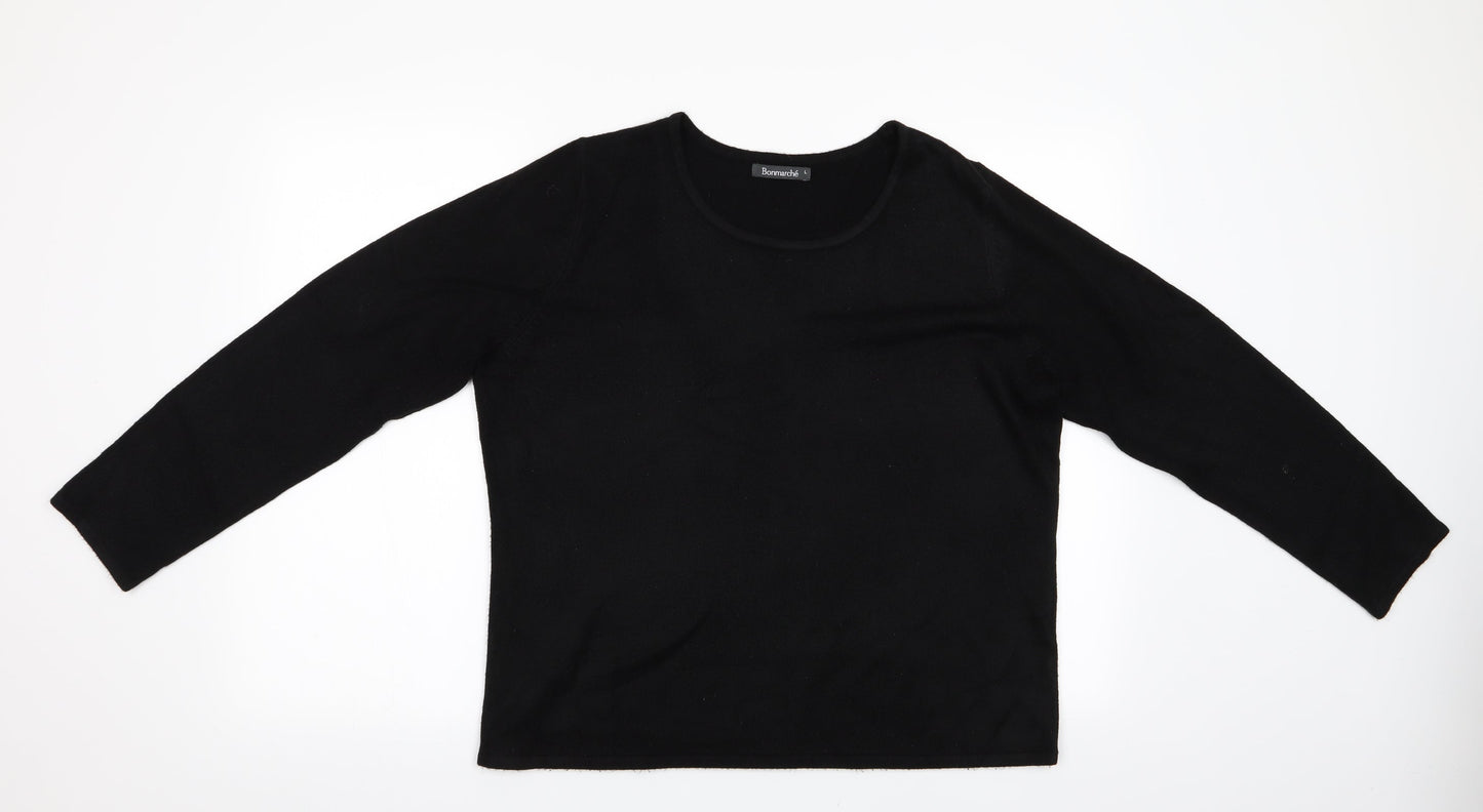 Bonmarché Womens Black   Pullover Jumper Size L