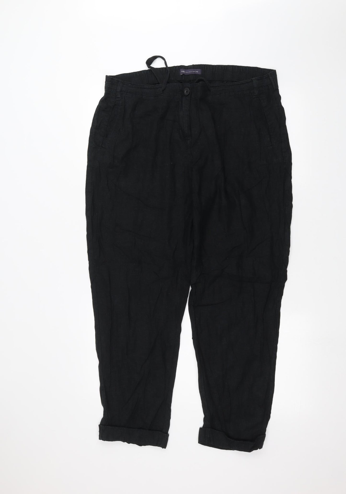 Marks and Spencer Womens Black   Trousers  Size 36 in L26 in