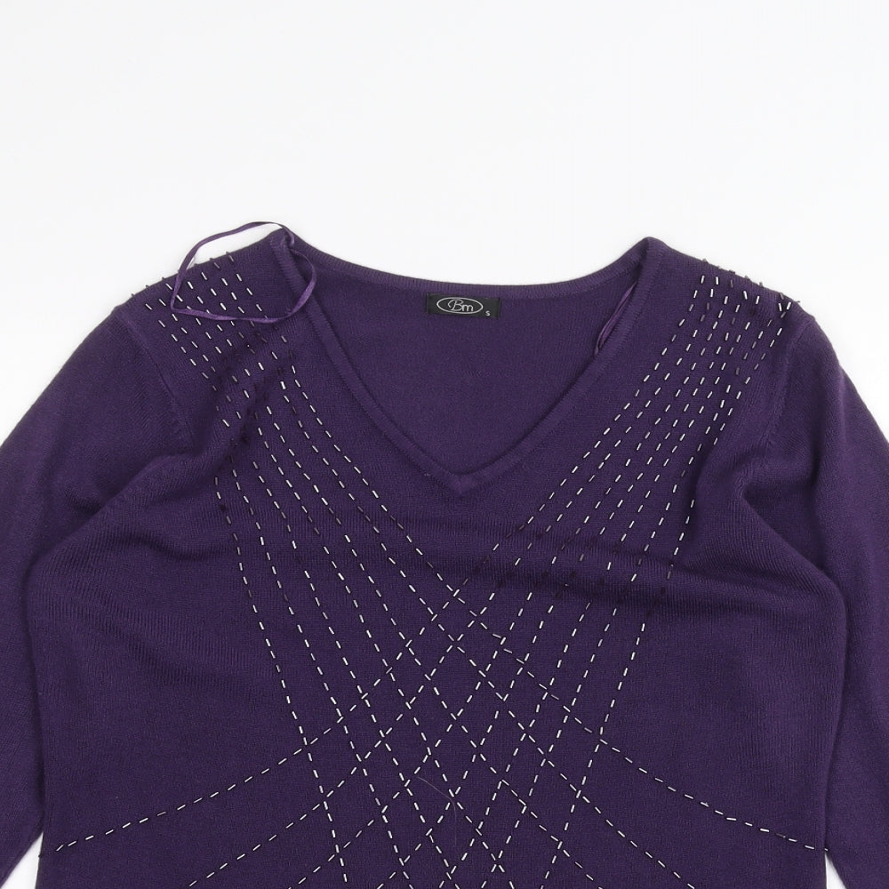 BM Womens Purple   Pullover Jumper Size S