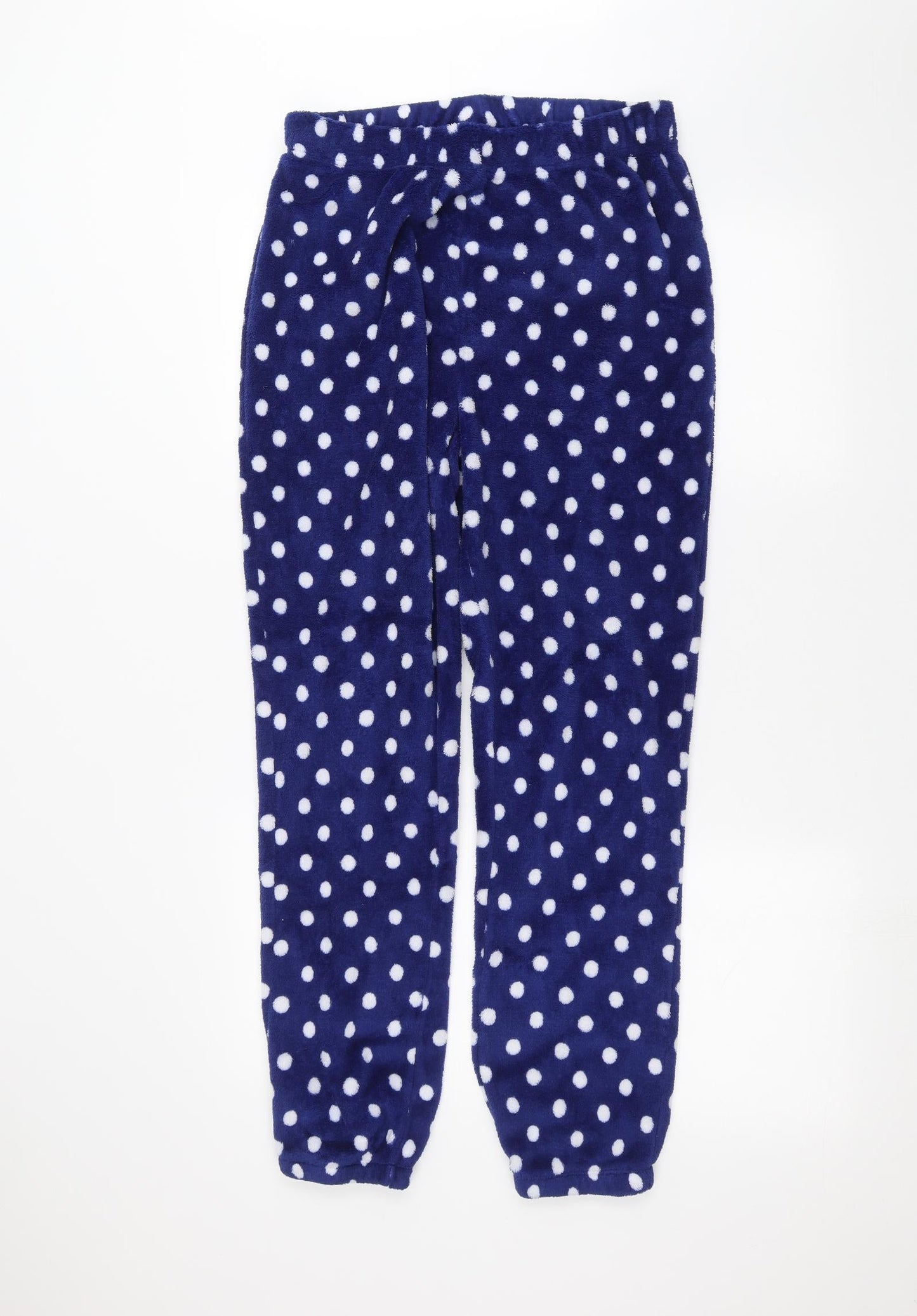 Preworn Womens Blue Polka Dot  Trousers  Size 12 L26 in