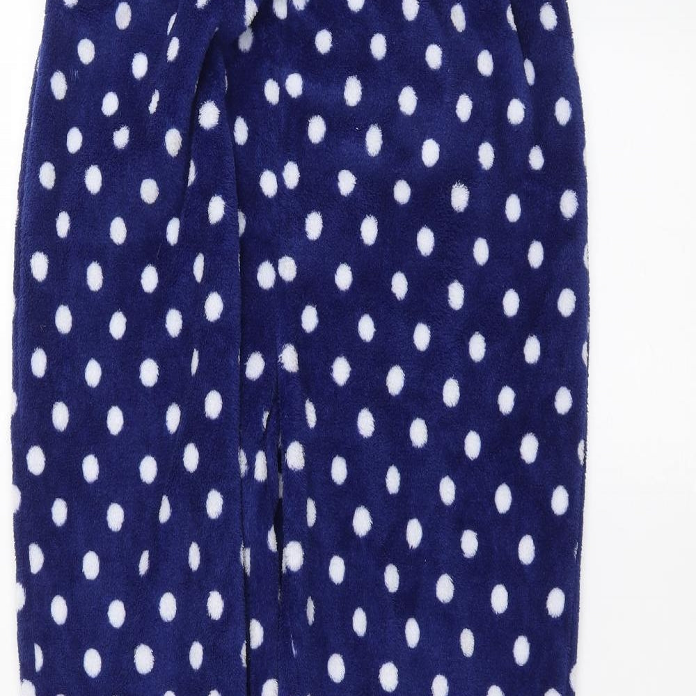 Preworn Womens Blue Polka Dot  Trousers  Size 12 L26 in