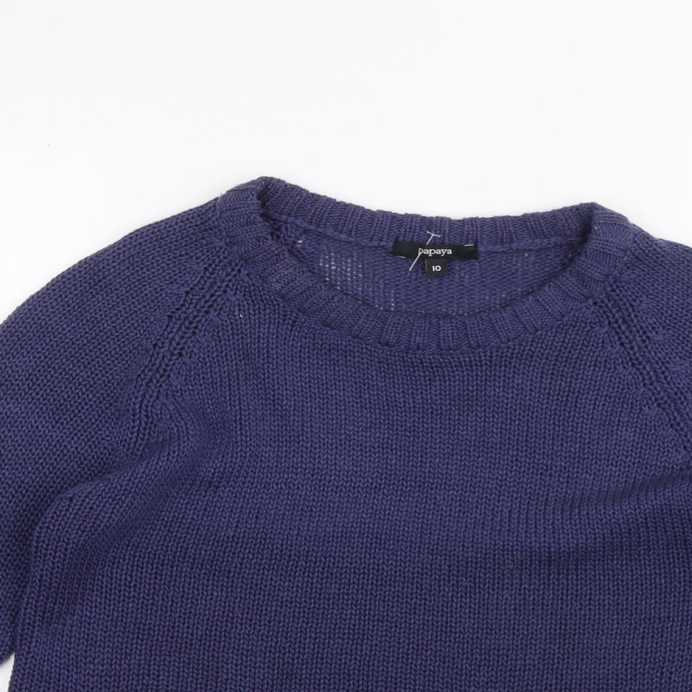 Papaya Womens Blue   Pullover Jumper Size 10