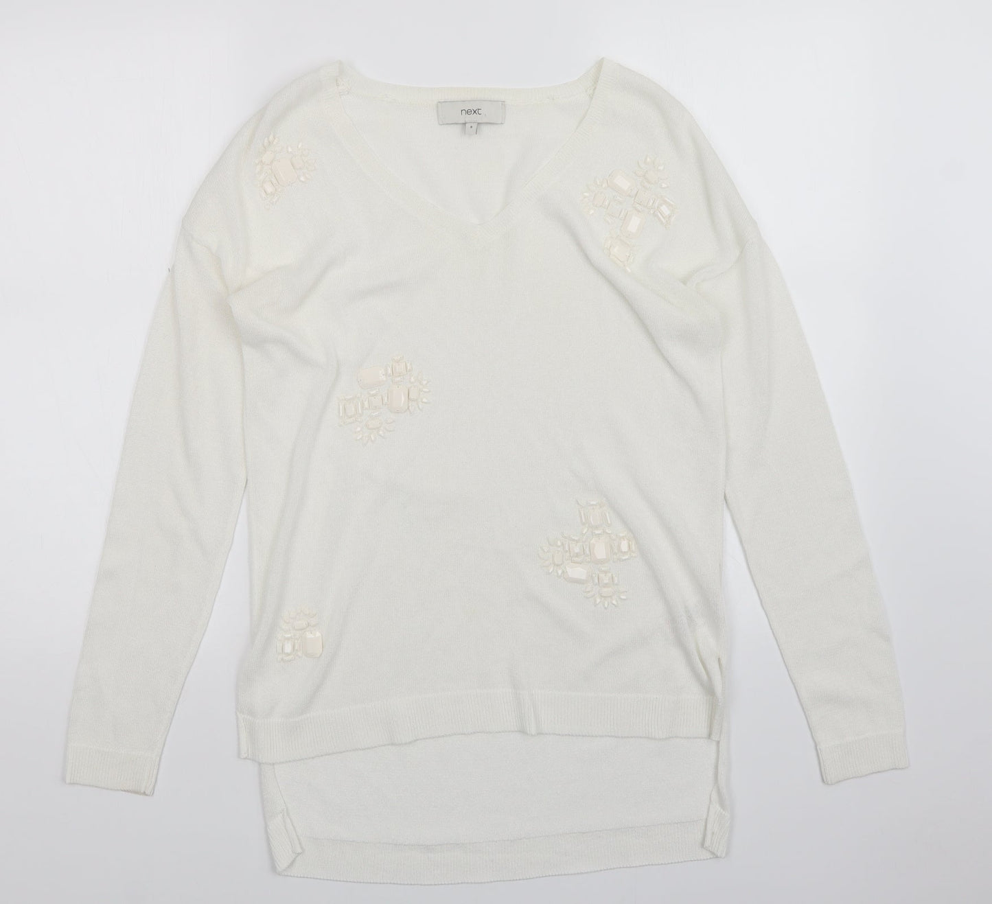 NEXT Womens White   Pullover Jumper Size 8