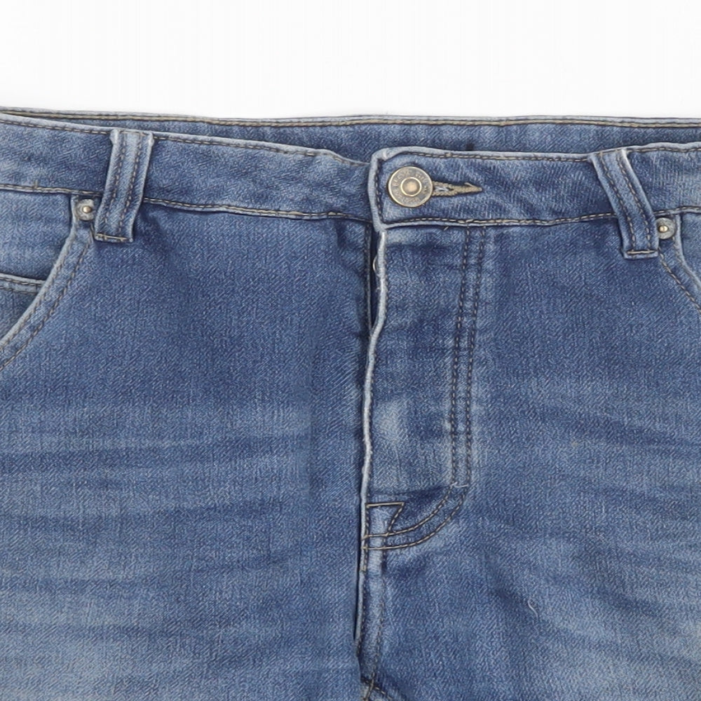 Preworn Womens Blue   Cut-Off Shorts Size S