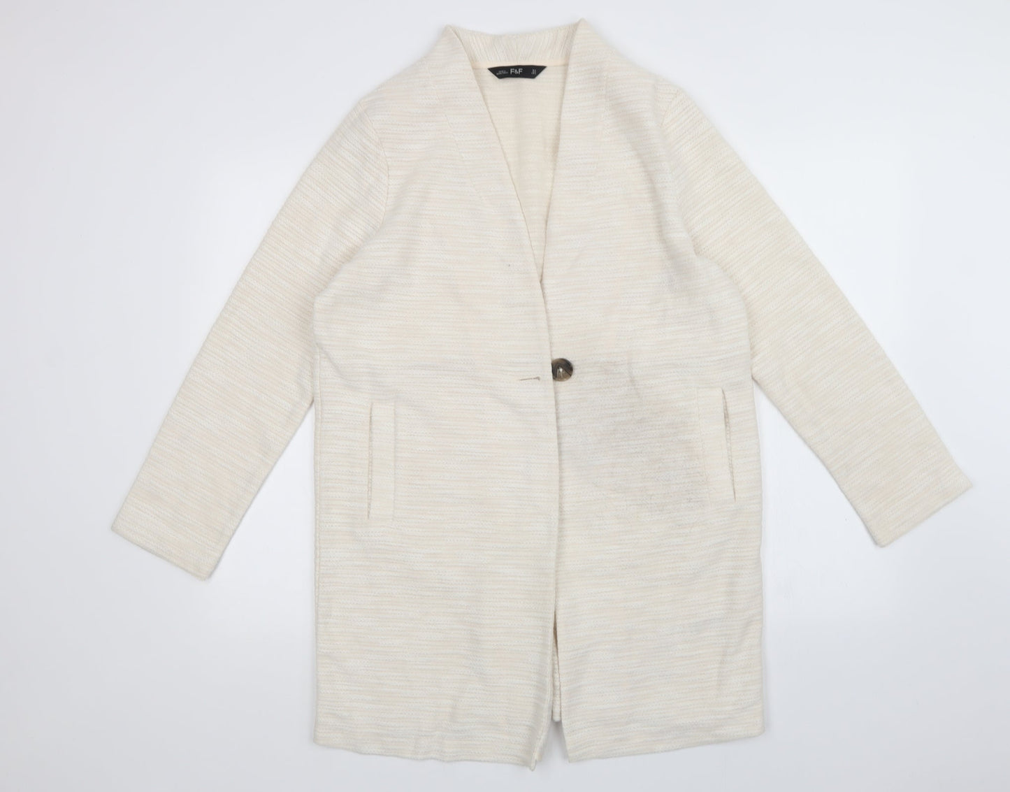 F&F Womens Beige   Cardigan Jumper Size S