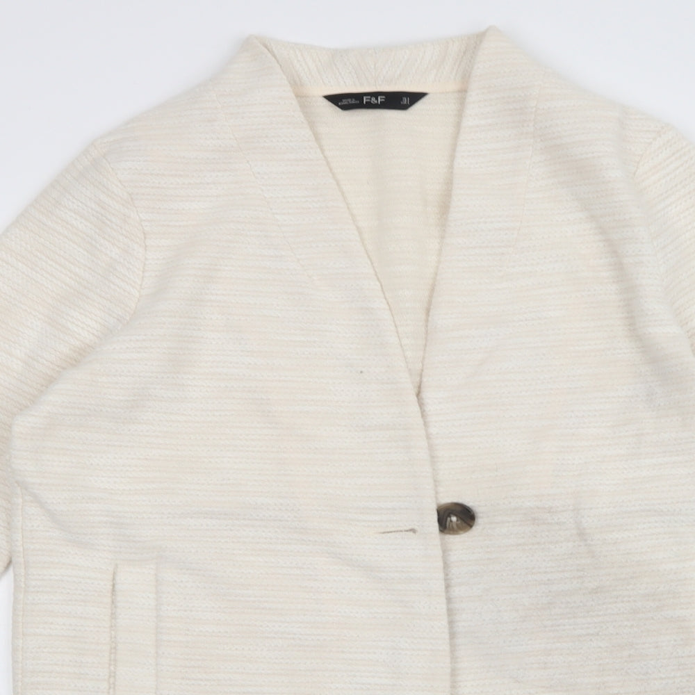 F&F Womens Beige   Cardigan Jumper Size S