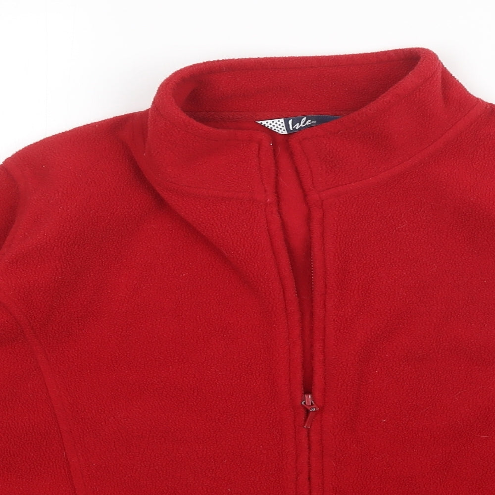 BlE Womens Red   Full Zip Sweatshirt Size M