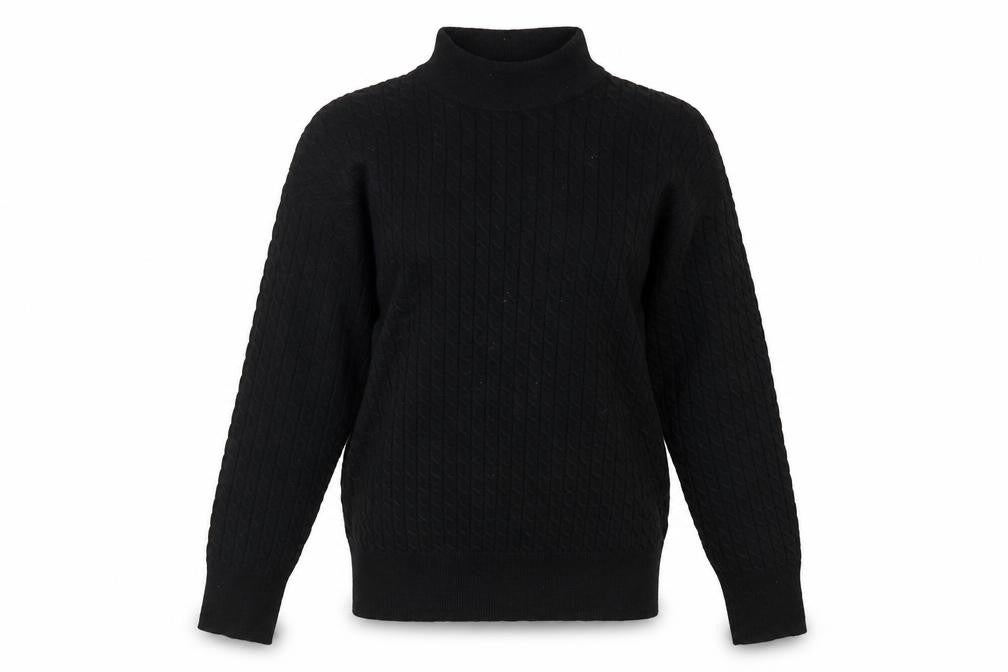 Front view of Papaya women’s black jumper, size UK 10