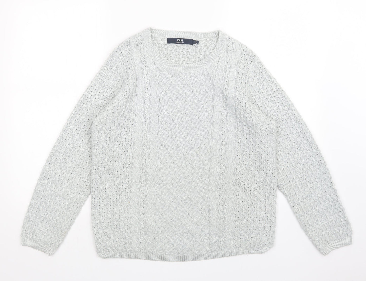 Isle Womens Grey   Pullover Jumper Size S