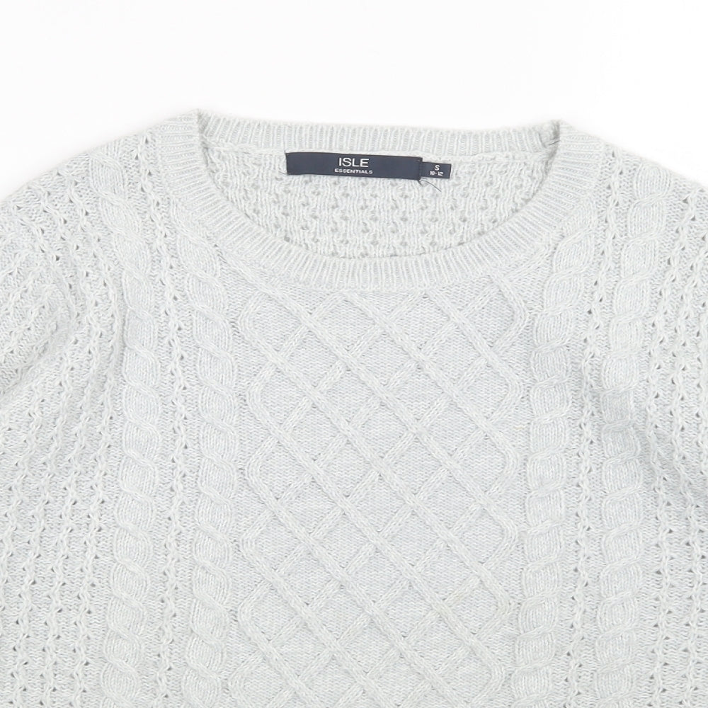 Isle Womens Grey   Pullover Jumper Size S